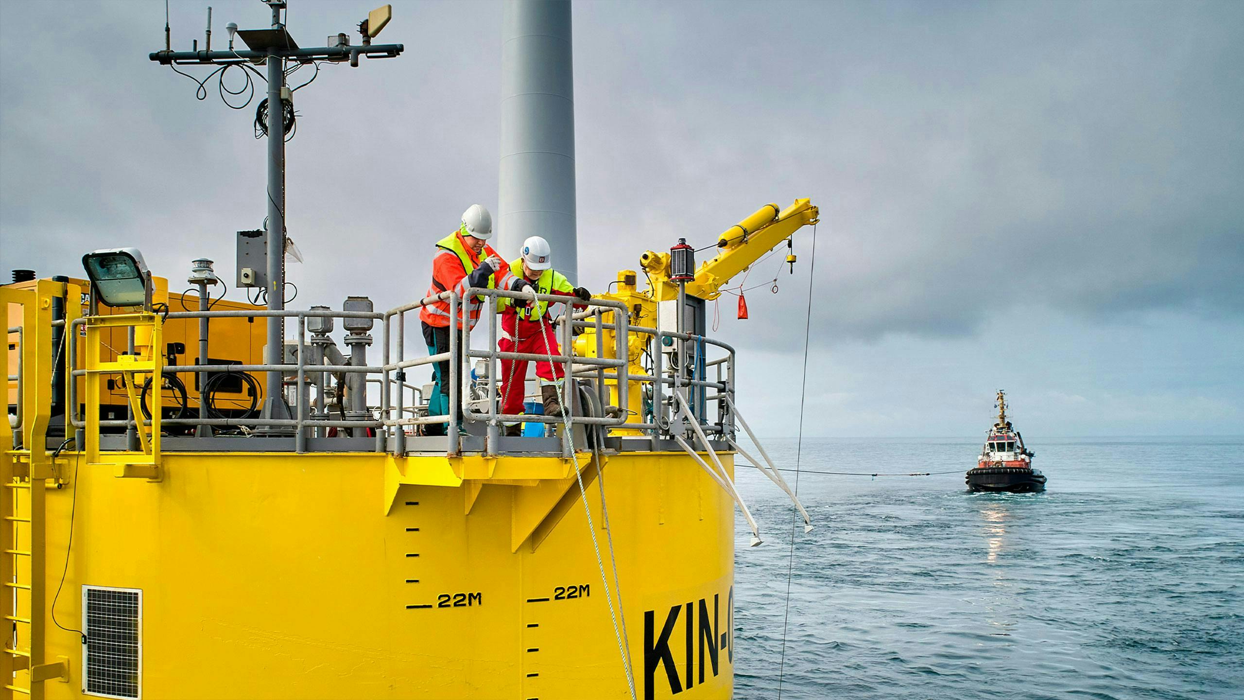 Still the largest floating wind farm in the world, the Kincardine Offshore Wind Farm is sited 15 km off the coast of Aberdeen.